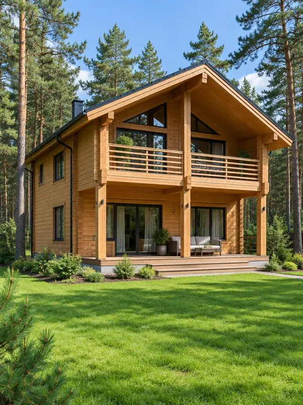 Дом из профилированного бруса 142 м²